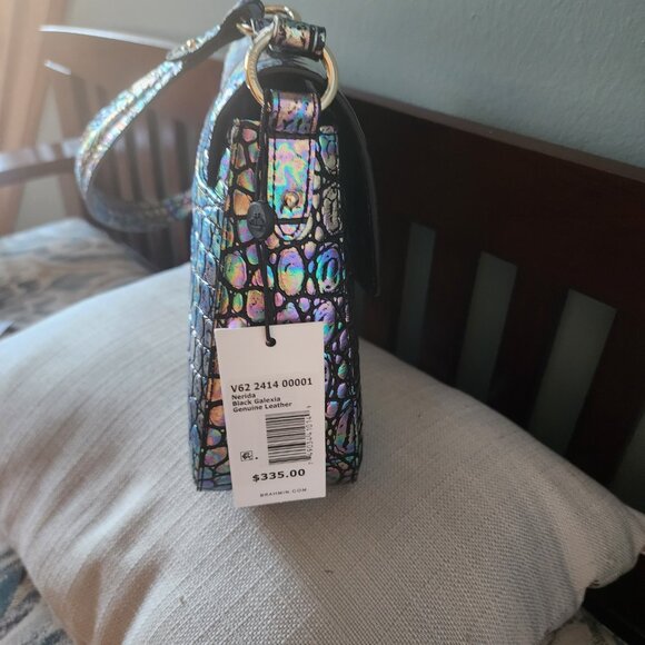 NWT Brahmin Nerida BLACK GALEXIA - Picture 3 of 7